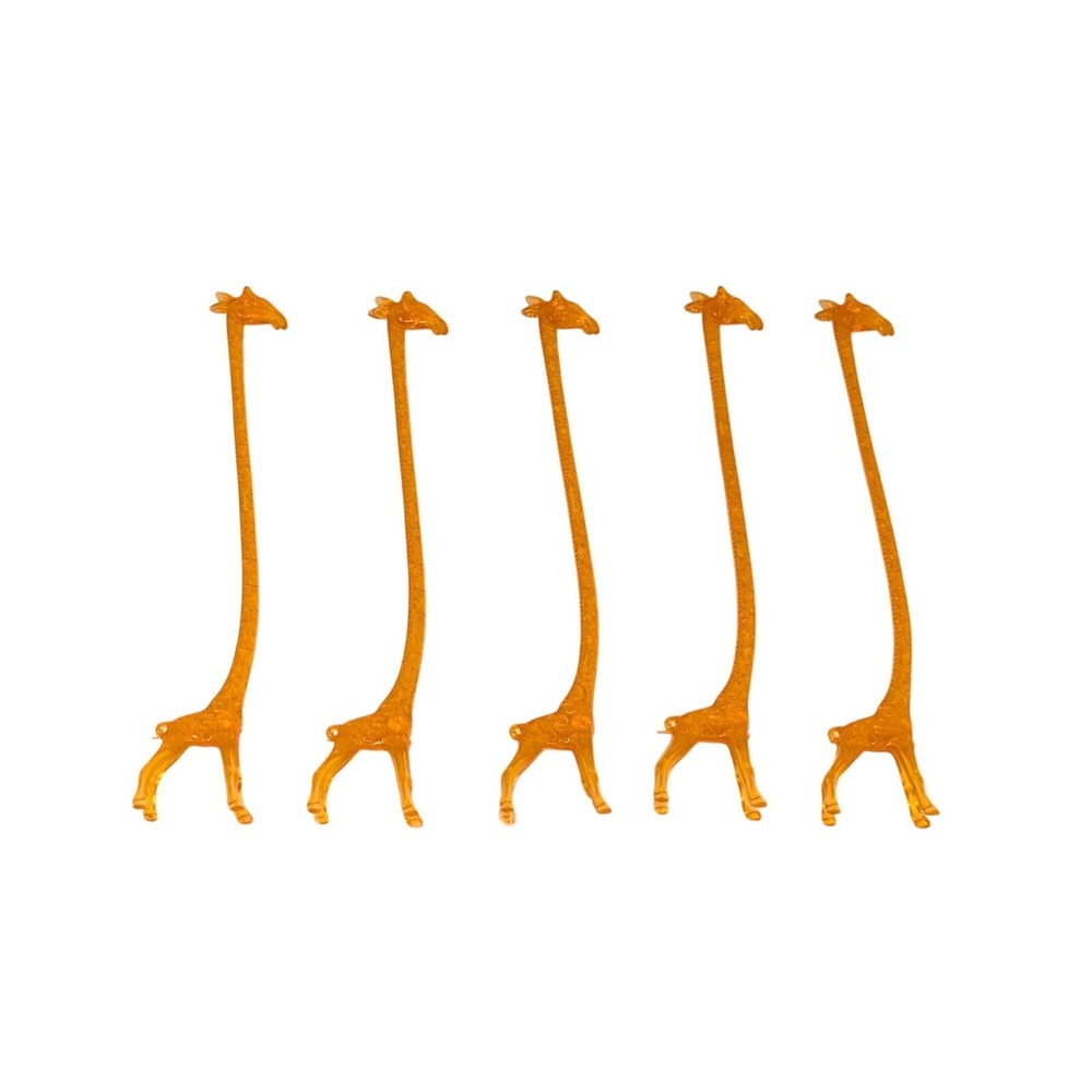 Set of‎ 5 Vintage Giraffe Cocktail Stirrers Swizzle Sticks Barware Accessories